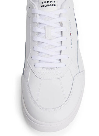 Tommy Hilfiger Beyaz Erkek Sneaker TH BASKET CORE STRIPES