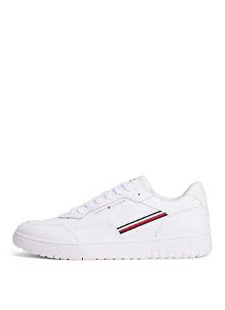 Tommy Hilfiger Beyaz Erkek Sneaker TH BASKET CORE STRIPES