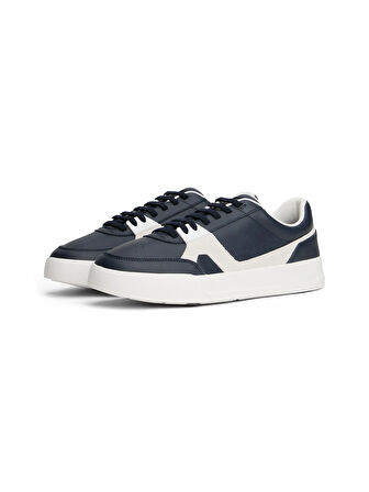 Tommy Hilfiger Lacivert Erkek Sneaker TH COURT CRAFT LTH MIX