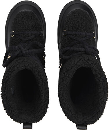 TOMMY HILFIGER Kadın Marka Logolu Şık Görünüşlü Kış Kullanımına Uygun Siyah Bot & Bootie FW0FW08788 BDS