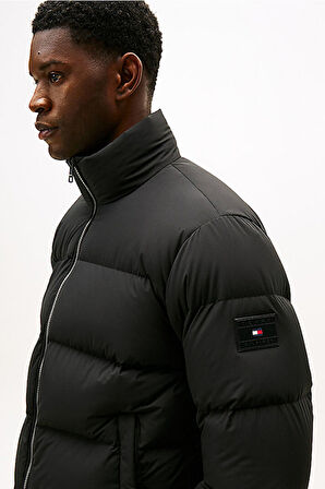 Erkek Regular Fit Dik Yaka Dolgulu Şişme Mont - Siyah | XS