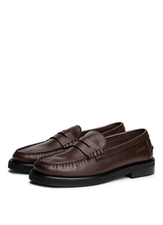 Tommy Hilfiger Kahve Erkek Klasik Ayakkabı CLASSIC HIGH HILFIGER LTH LOAFER