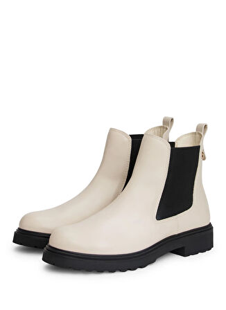 Tommy Hilfiger Deri Açık Bej Kadın Bot FW0FW08766ACI