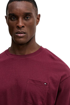 Tommy Hilfiger Erkek Mor Uzun Kollu Cepli Sweatshirt UM0UM03644