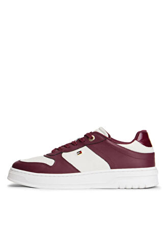 Tommy Hilfiger Beyaz - Bordo Kadın Sneaker FW0FW08795H04