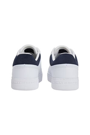 Kadın Altın Rengi Detaylı Cupsole Tabanlı Sneaker - Beyaz/Lacivert | 38