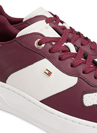 Tommy Hilfiger Beyaz - Bordo Kadın Sneaker FW0FW08795H04