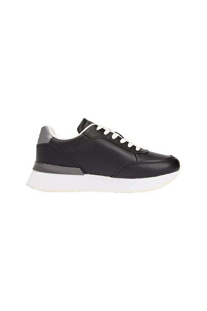 Kadın Metalik Detaylı Chic Fashion Runner Sneaker - Siyah | 40