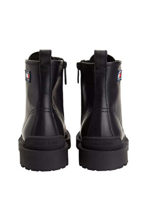 Erkek Kauçuk Kaplamalı Bağcıklı ve Fermuarlı Bot - Siyah | 41