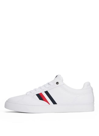Tommy Hilfiger Deri Beyaz Erkek Günlük Ayakkabı ICON COURT STRIPES