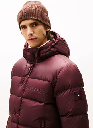 Tommy Hilfiger Kırmızı Erkek Mont MW0MW40613XIH_MIX DOWN HOODED PUFFE