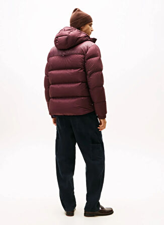 Tommy Hilfiger Kırmızı Erkek Mont MW0MW40613XIH_MIX DOWN HOODED PUFFE