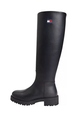 Kadın Konçlu Kalın Tabanlı Uzun Çizme - Siyah | 36