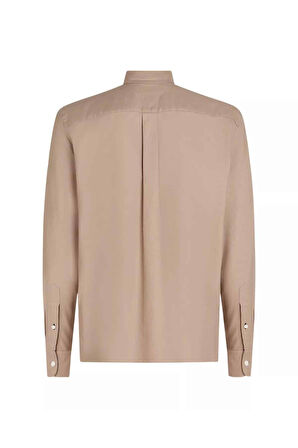 Erkek Regular Fit Düğmeli Yaka Oxford Gömlek - Bej | S