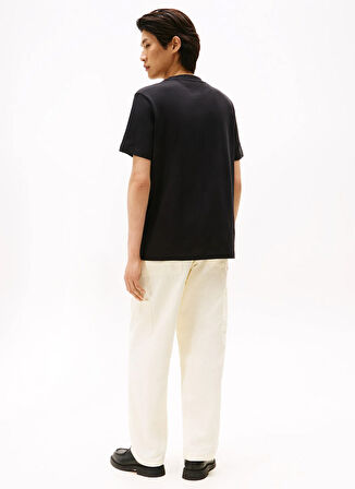 Tommy Hilfiger Bisiklet Yaka Siyah T-Shirt MW0MW40002BDS_HILFIGER STACK GRAPHI