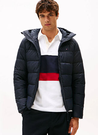 Tommy Hilfiger Normal Mavi Erkek Ceket MW0MW41983DW5_MID WEIGHT HOODED JAC