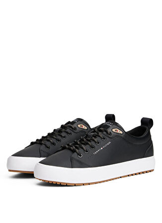 Tommy Hilfiger Siyah Erkek Günlük Ayakkabı TH HI VULC CORE LOW CLEAT LTH