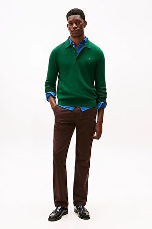 Erkek Denton Düz Paça Chino Pantolon - Kahverengi | 34/32