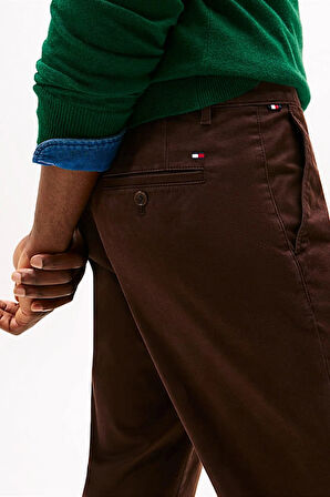 Erkek Denton Düz Paça Chino Pantolon - Kahverengi | 34/32