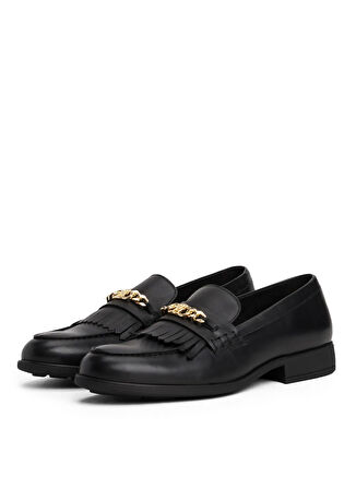 Tommy Hilfiger Deri Siyah Kadın Loafer FW0FW08971BDS
