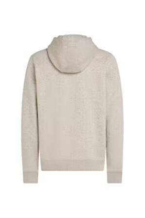 Erkek Kapüşonlu Logo Baskılı Sweatshirt - Gri | S