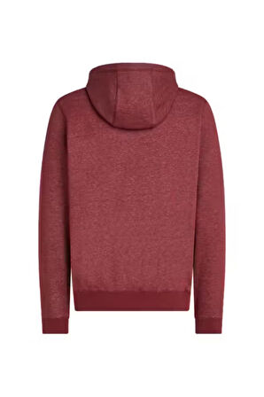 Erkek Kapüşonlu Logo Baskılı Sweatshirt - Bordo | M