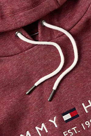 Erkek Kapüşonlu Logo Baskılı Sweatshirt - Bordo | M