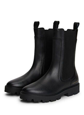 Tommy Hilfiger Deri Siyah Kadın Bot FW0FW08770BDS