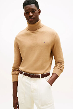 Erkek Regular Fit Kaşmir Karışımlı Balıkçı Yaka Kazak - Camel | L