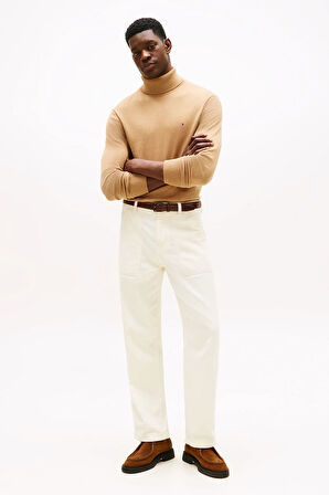 Erkek Regular Fit Kaşmir Karışımlı Balıkçı Yaka Kazak - Camel | L