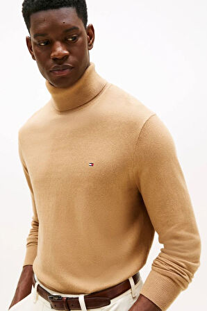 Erkek Regular Fit Kaşmir Karışımlı Balıkçı Yaka Kazak - Camel | XL