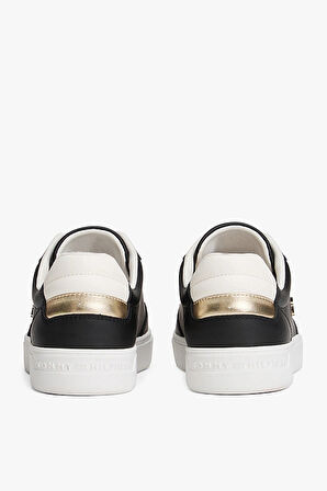 Kadın TH Monogram Plaque Court Sneakers - Siyah | 38