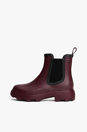 Kadın Warm Lined Chelsea Yağmur Botu - Bordo | 39