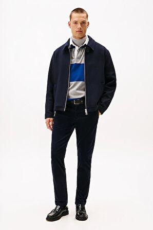 Erkek Denton Düz Paça Kadife Pantolon - Lacivert | 30/32