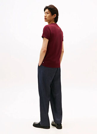 Tommy Hilfiger Bisiklet Yaka Kırmızı Erkek T-Shirt MW0MW33202XIH_LUXURY INTERLOCK TEE