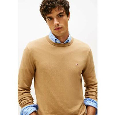 Tommy Hilfiger Pıma Org Ctn Casmere Crew Neck Erkek Kazak MW0MW28046