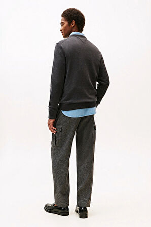 Erkek Regular Fit Bisiklet Yaka Kazak - Antrasit | XS