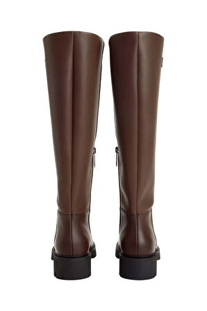 Kadın Konçlu Kalın Tabanlı Uzun Çizme - Kahverengi | 39
