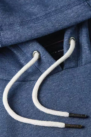 Erkek Kapüşonlu Logo Baskılı Sweatshirt - Mavi | L