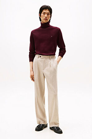 Erkek Regular Fit Kaşmir Karışımlı Balıkçı Yaka Kazak - Bordo | M