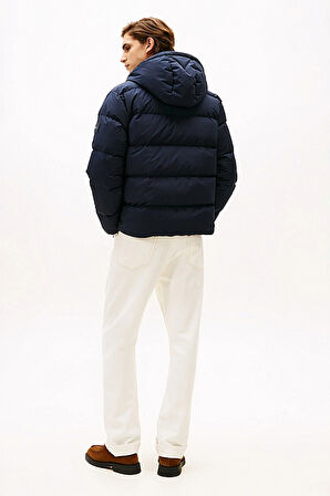 Erkek Regular Fit Kapüşonlu Dolgulu Şişme Mont - Lacivert | XS