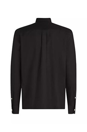 Erkek Regular Fit Düğmeli Yaka Oxford Gömlek - Siyah | XL