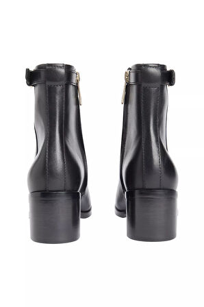 Kadın Tokalı Blok Topuklu Botie - Siyah | 36