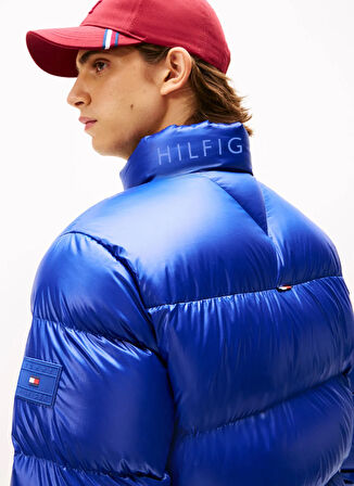 Tommy Hilfiger Mavi Erkek Mont MW0MW40617D03_SHINY DOWN STAND PUFF