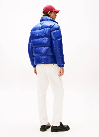 Tommy Hilfiger Mavi Erkek Mont MW0MW40617D03_SHINY DOWN STAND PUFF