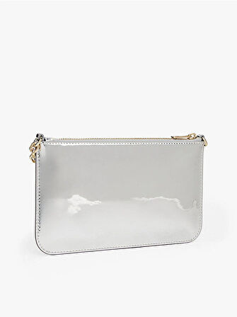 Tommy Hilfiger TH Icon Metalik Zincirli Omuz Kadın Gri Cüzdan AW0AW18219PE6