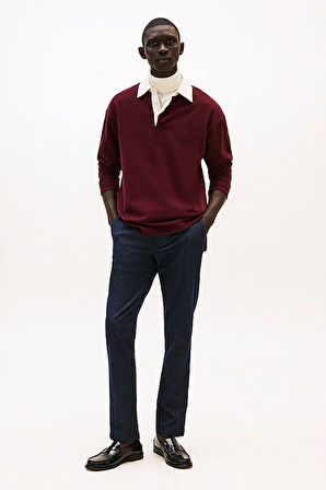 Erkek Bleecker Slim Fit Melanj Chino Pantolon - Lacivert | 30/32