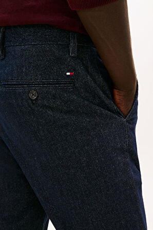 Erkek Bleecker Slim Fit Melanj Chino Pantolon - Lacivert | 31/32