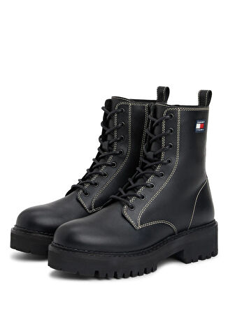 Tommy Hilfiger Deri Siyah Kadın Bot EN0EN02907BDS