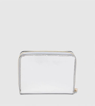 Tommy Hilfiger Orta Boy Fermuarlı Metalik Kapaklı Kadın Gri Cüzdan AW0AW18037PE6